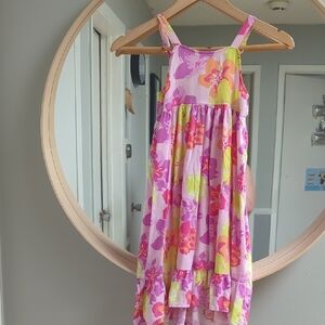 🎒BOGO🎒 George Girls Size 7 Pink Floral Rayon Sundress Adjustable Straps
